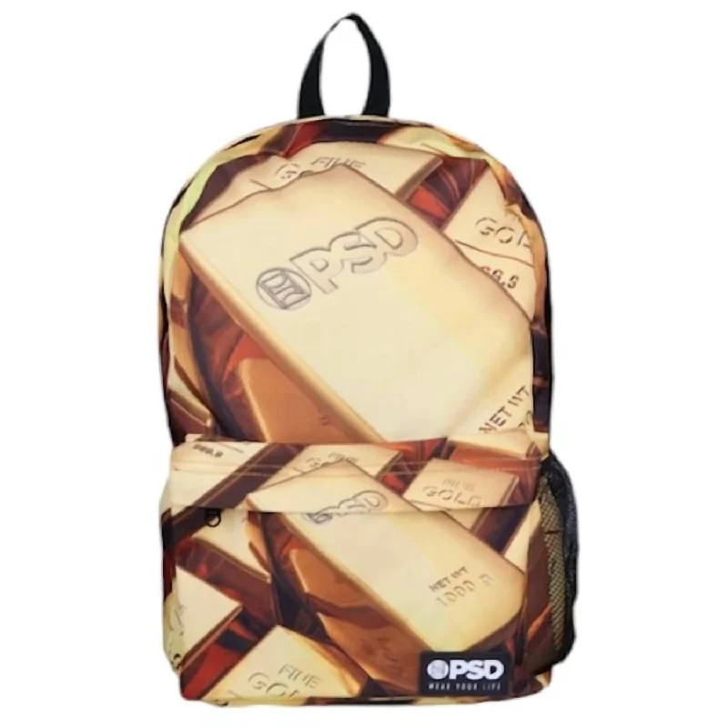 Men's Backpack In Gold