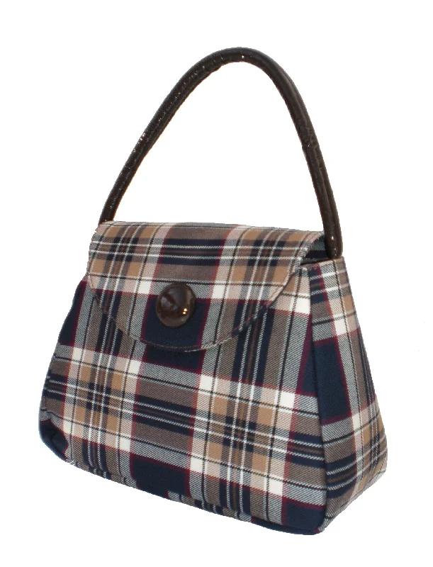 Sarah Stewart Navy Tartan Handbag