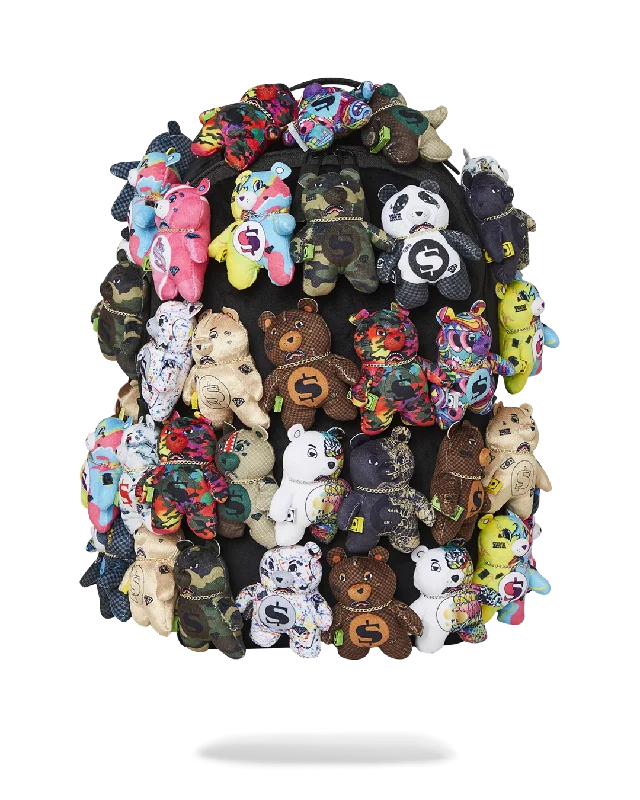 PACK OF BEARS REAL PLUSH BEARS RUNWAY PIECE BACKPACK - SUPER EXCLUSIVE