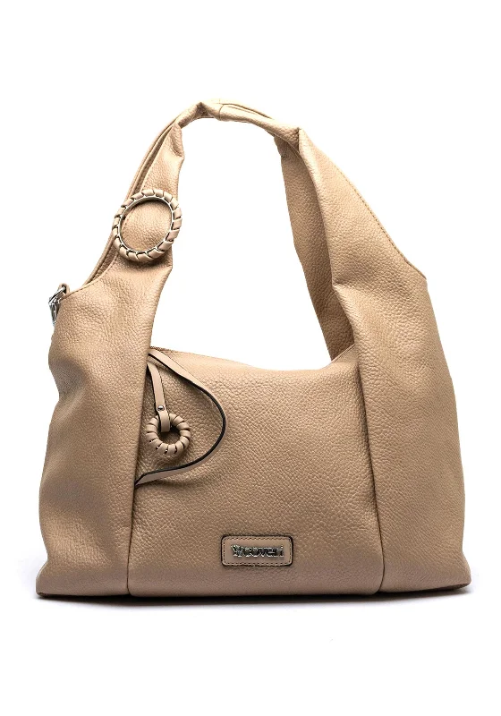 Zen Collection Pebbled Hobo Bag, Soil