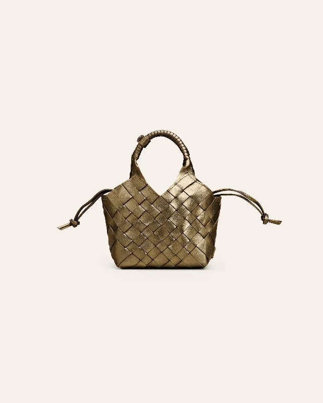 MISU MINI Golden Palm Metallic Cross-body bag