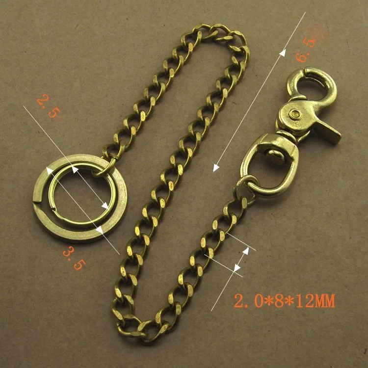 Solid Brass 15inch Wallet Chain Cool Punk Rock Biker Trucker Wallet Chain Trucker Wallet Chain for Men Solid Brass 15inch Wallet Chain Cool Punk Rock Biker Trucker Wallet Chain Trucker Wallet Chain for Men