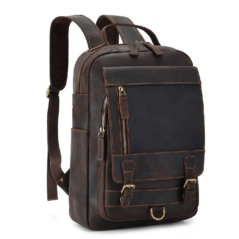 Outdoor Travel Men's Vintage Leather Backpack
