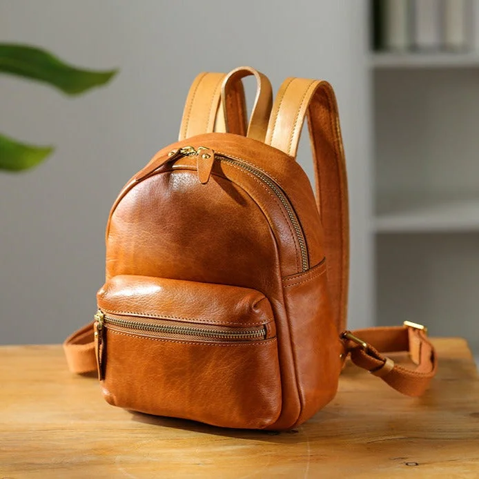Small Women's Rucksack Leather Cute Backpacks For Women