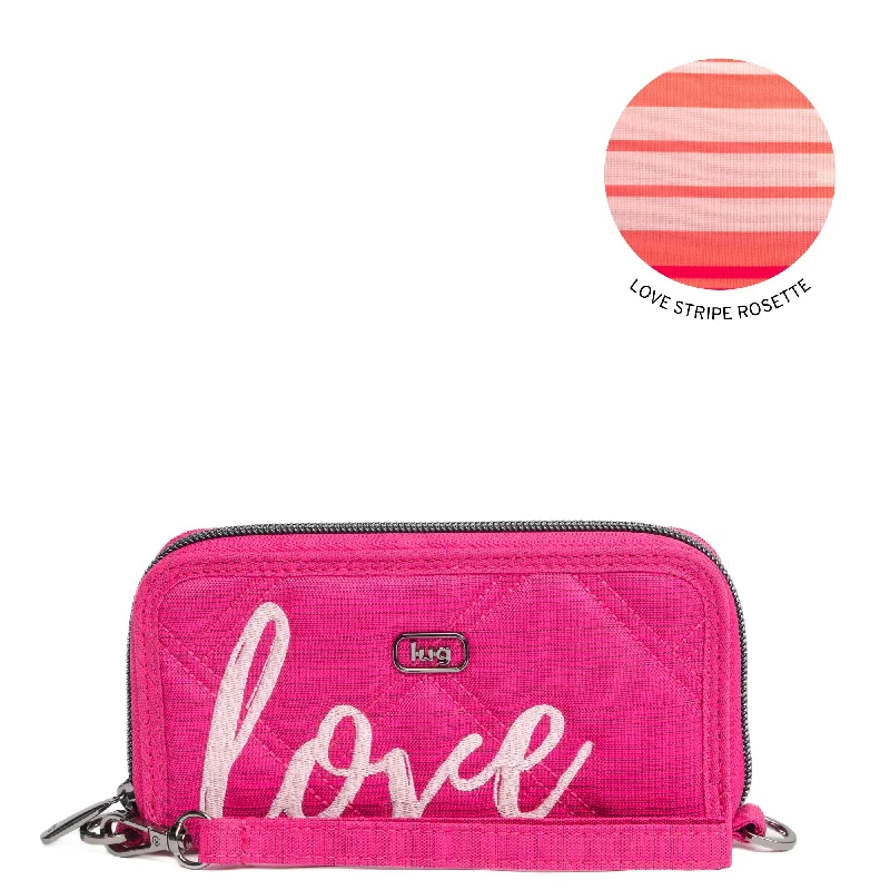 BRUSHED ROSETTE PINK WITH BUBBLE PINK LOVE