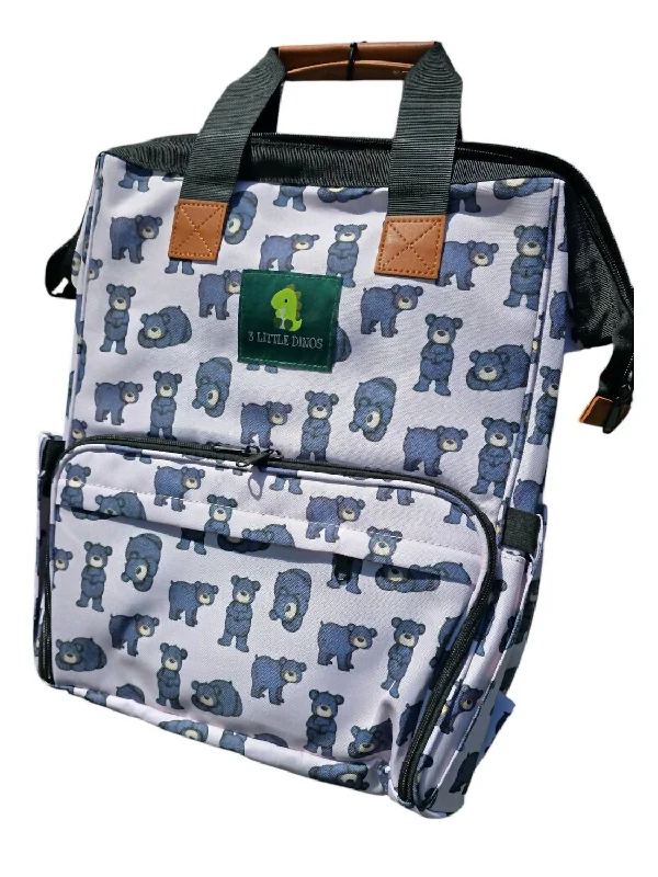 Bear Diaper Backpack In Black