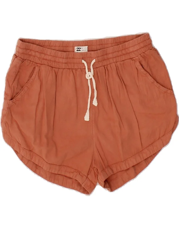 BILLABONG Womens Sport Shorts UK 8 Small  Brown Cotton