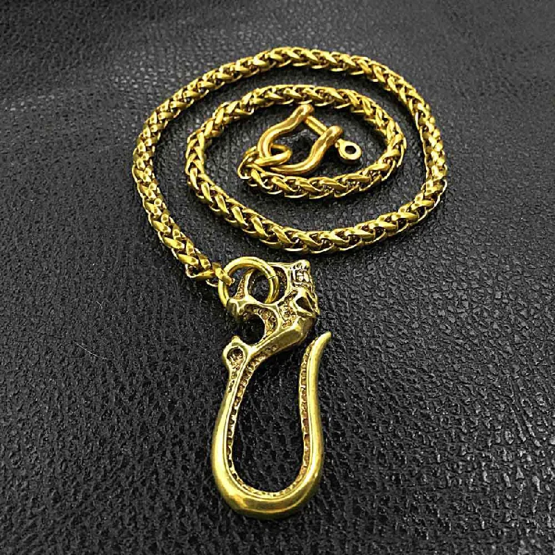 Fashion Brass 18" Mens Skull Hook Key Chain Pants Chain Wallet Chain Motorcycle Wallet Chain for Men Fashion Brass 18" Mens Skull Hook Key Chain Pants Chain Wallet Chain Motorcycle Wallet Chain for Men