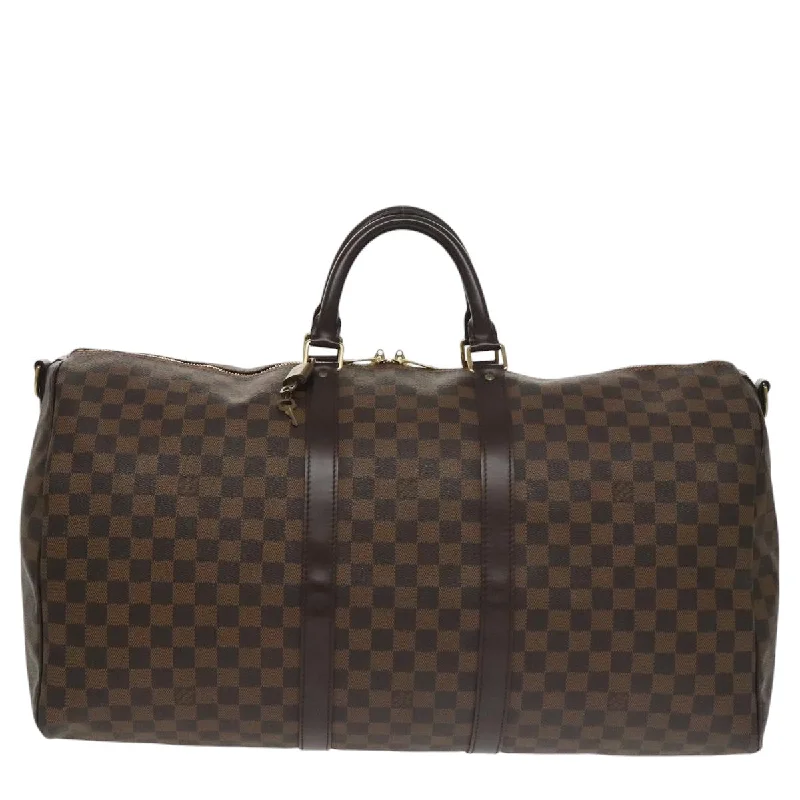 Louis Vuitton Keepall Bandouliere 55  Canvas Travel Bag (Pre-Owned)