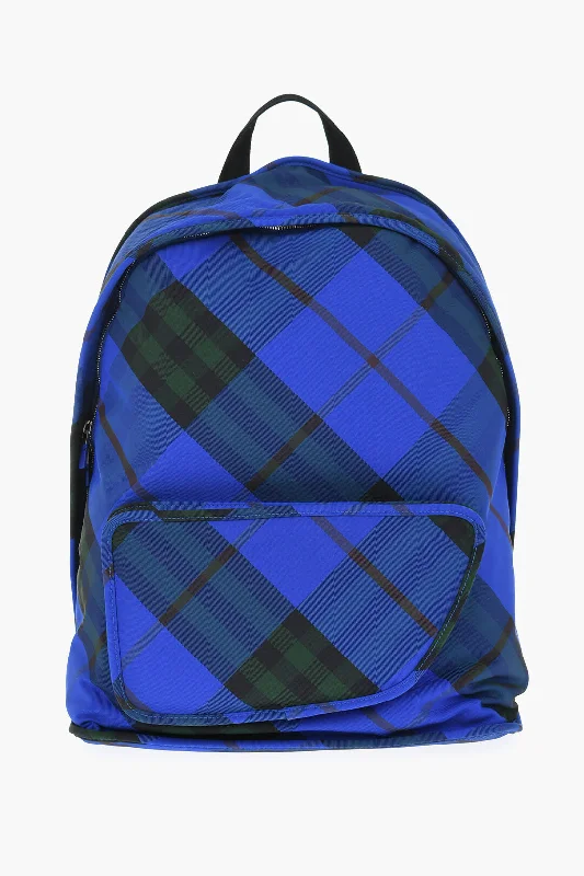 Burberry Tartan Checked Nylon Shield Backpack