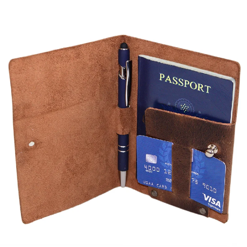 Passport Cover With Pen Slot