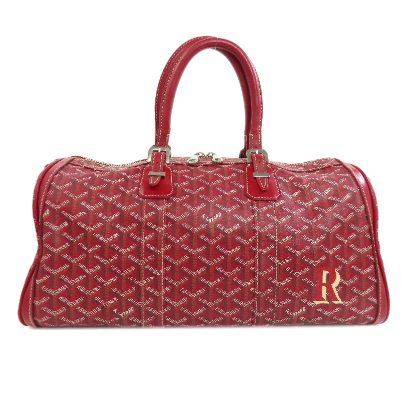 GOYARD Boston Duffel bag Coated canvas Red Croix Jules 40 Women Used Authentic