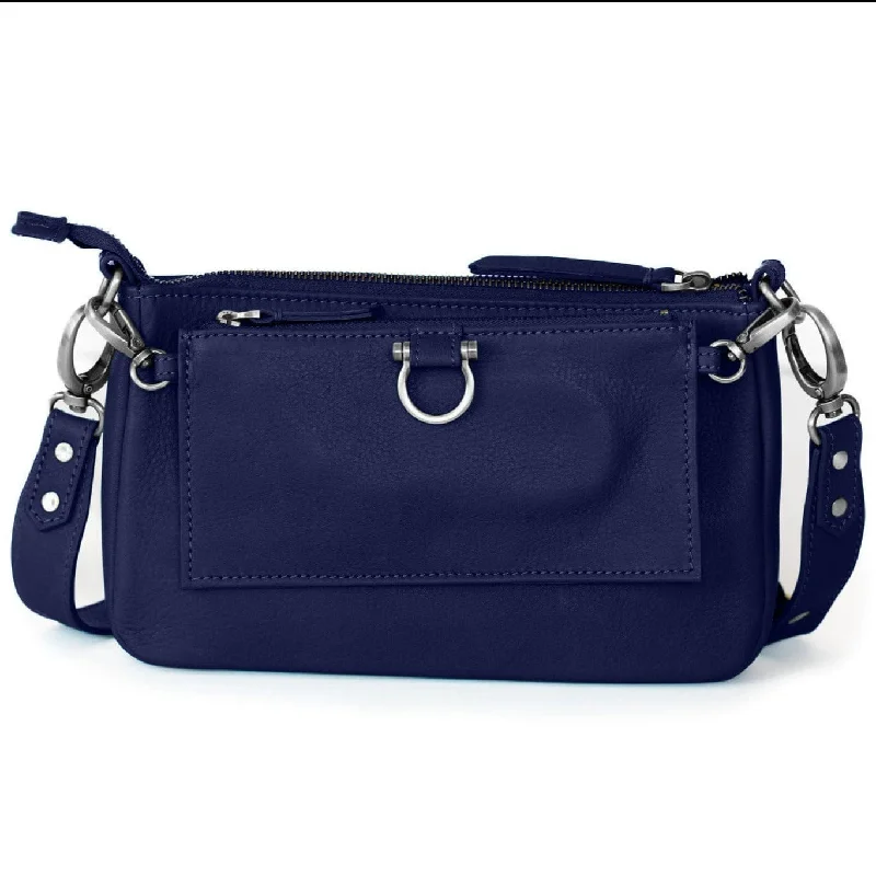 Silver Navy Raw Leather