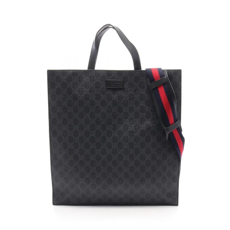 Gucci Gg Supreme Leather Tote Bag (Pre-Owned)