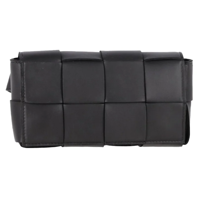Bottega Veneta Cassette Belt Bag in Black Leather