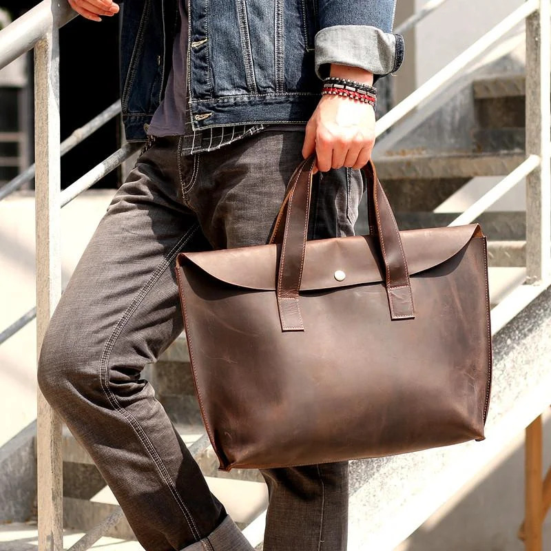 Vintage Dark Brown Mens Leather Briefcase Work Handbag Brown 15'' Computer Briefcases For Men Vintage Dark Brown Mens Leather Briefcase Work Handbag Brown 15'' Computer Briefcases For Men