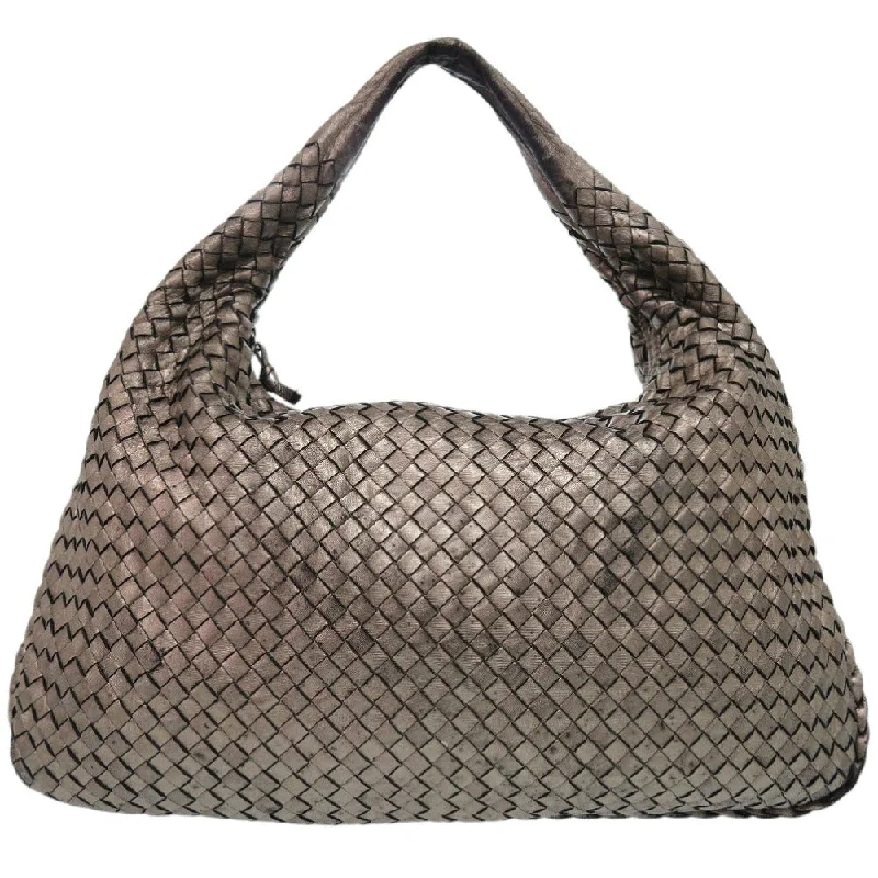 BOTTEGAVENETA Shoulder Bag 115654  leather Brown INTRECCIATO Shoulder Bag Handbag one belt Women Used Authentic