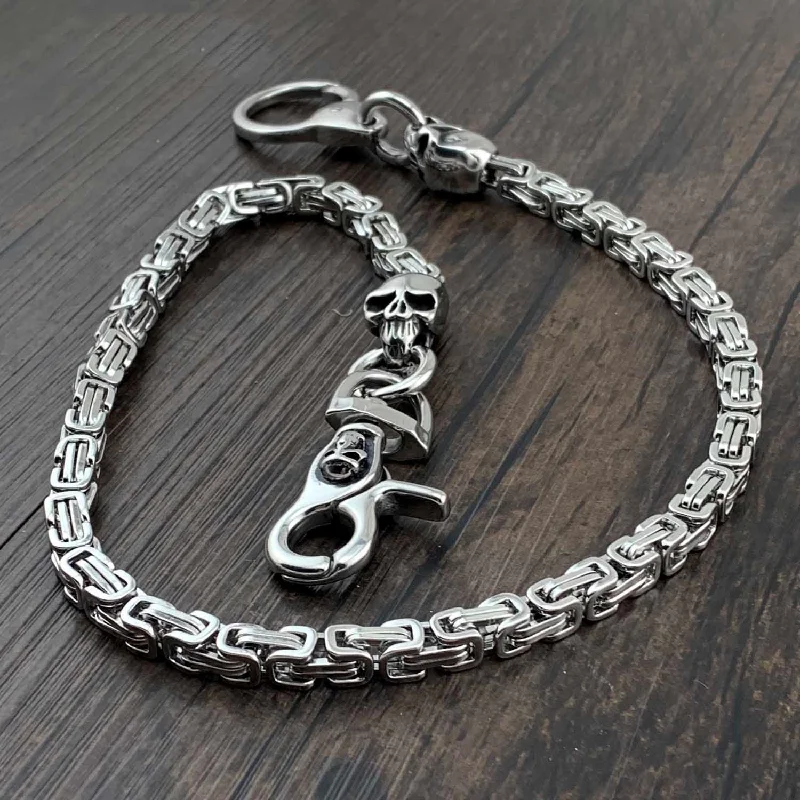 Badass Silver Long Skull Biker Wallet CHain Jeans Chain Jean Chain Pants Chain Wallet CHain For Men Badass Silver Long Skull Biker Wallet CHain Jeans Chain Jean Chain Pants Chain Wallet CHain For Men