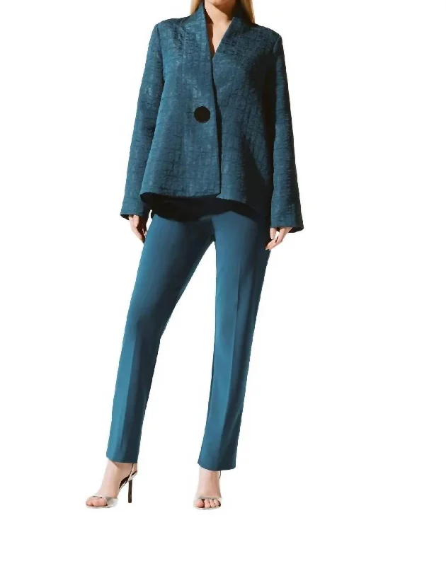 Textured Trapeze Jacket In Twilight