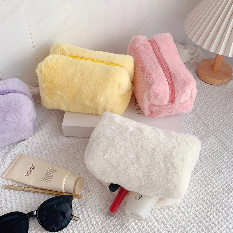 Soft Fur Makeup Bags