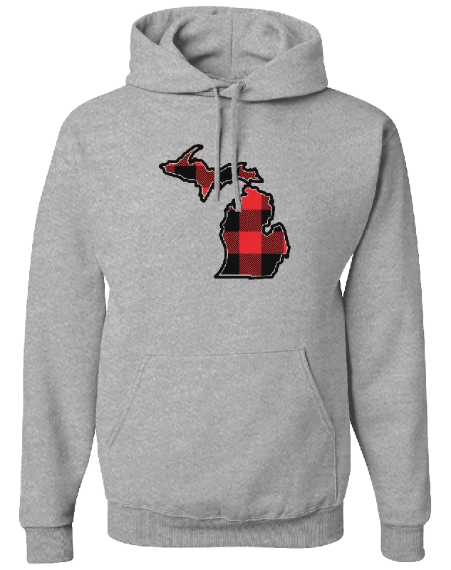 Buffalo Plaid Michigan Hoodie
