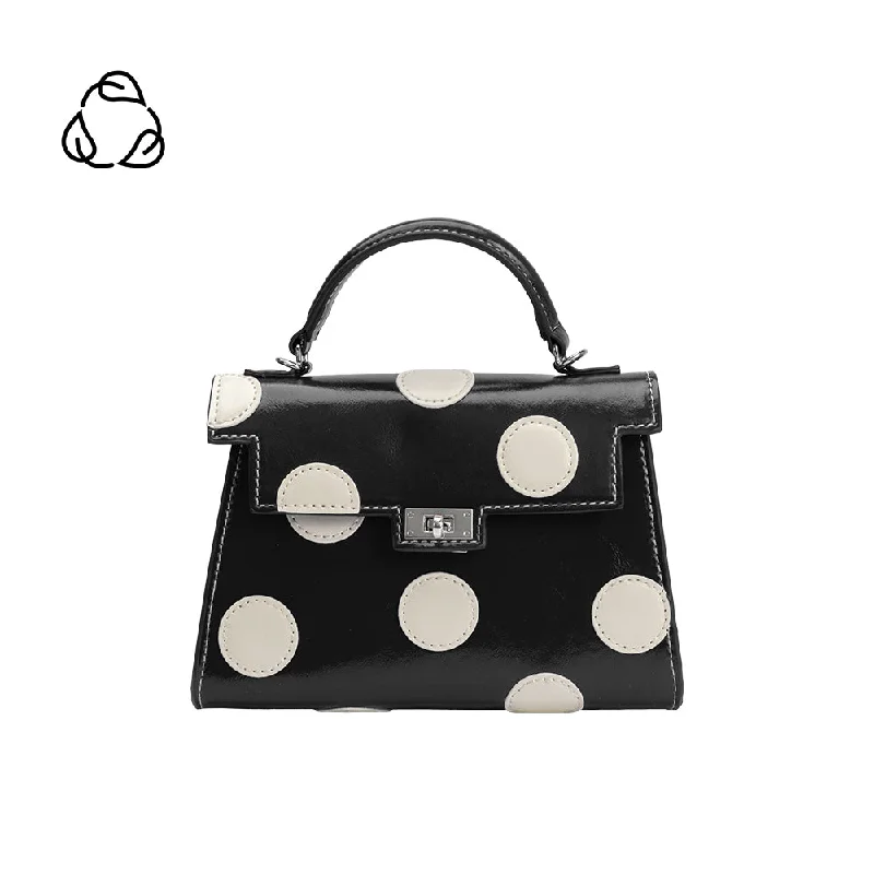 Maisel Black Vegan Leather Top Handle Bag