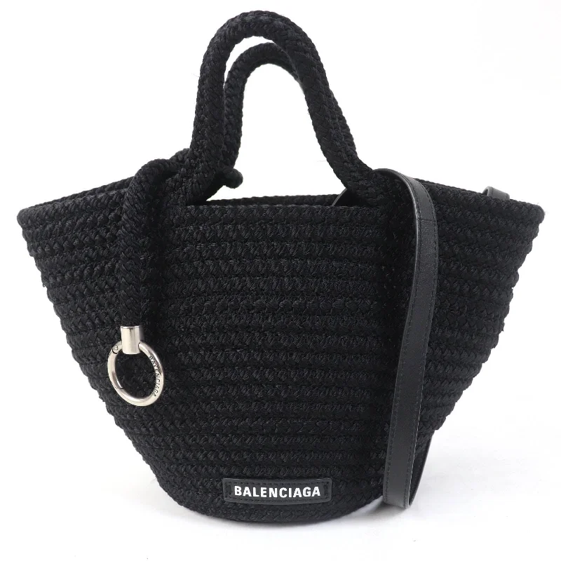 BALENCIAGA Handbag 695612 Nylon �[ black Ibiza Small Women Used Authentic