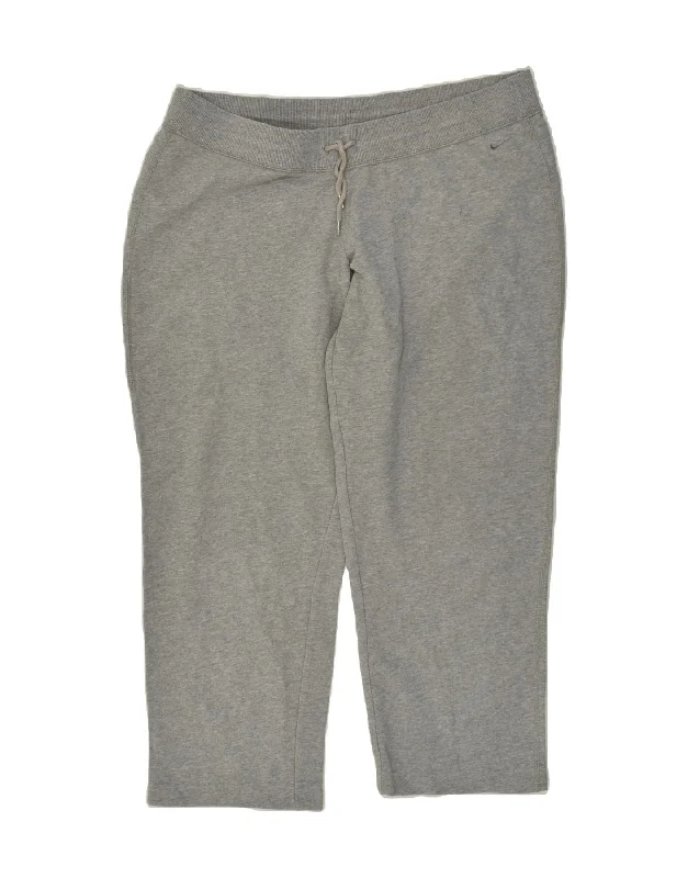 NIKE Mens Tracksuit Trousers XL Grey Cotton
