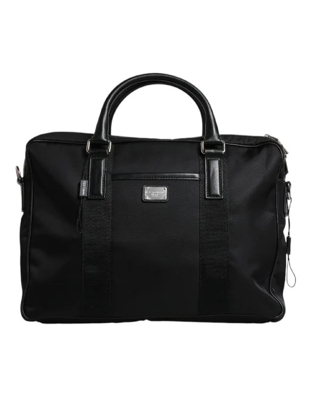 Dolce & Gabbana  Logo Plaque Double Handle Messenger Men's Bag (Pre-Owned)
