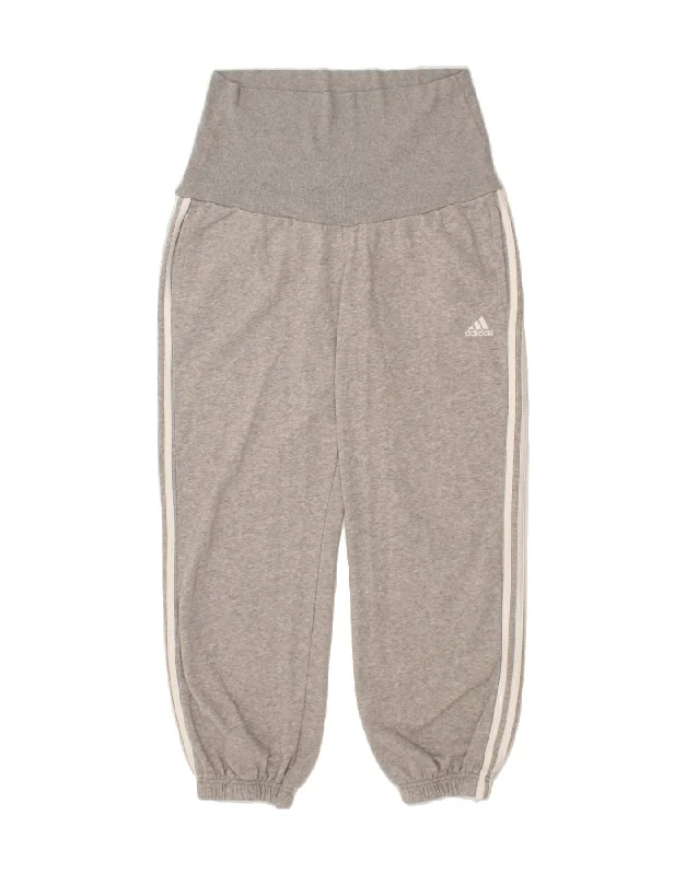 ADIDAS Womens Tracksuit Trousers Joggers UK 16/18 Large Grey Cotton