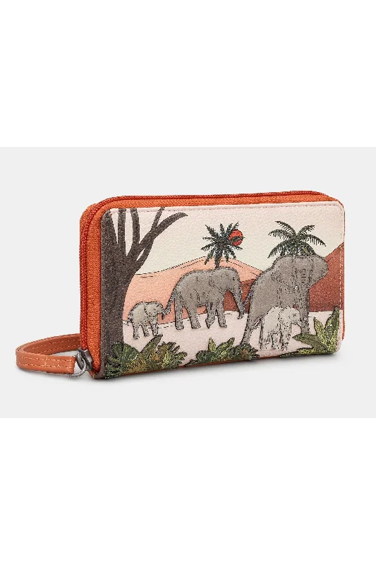Yoshi Elephant Parade Zip Around Purse Y1258