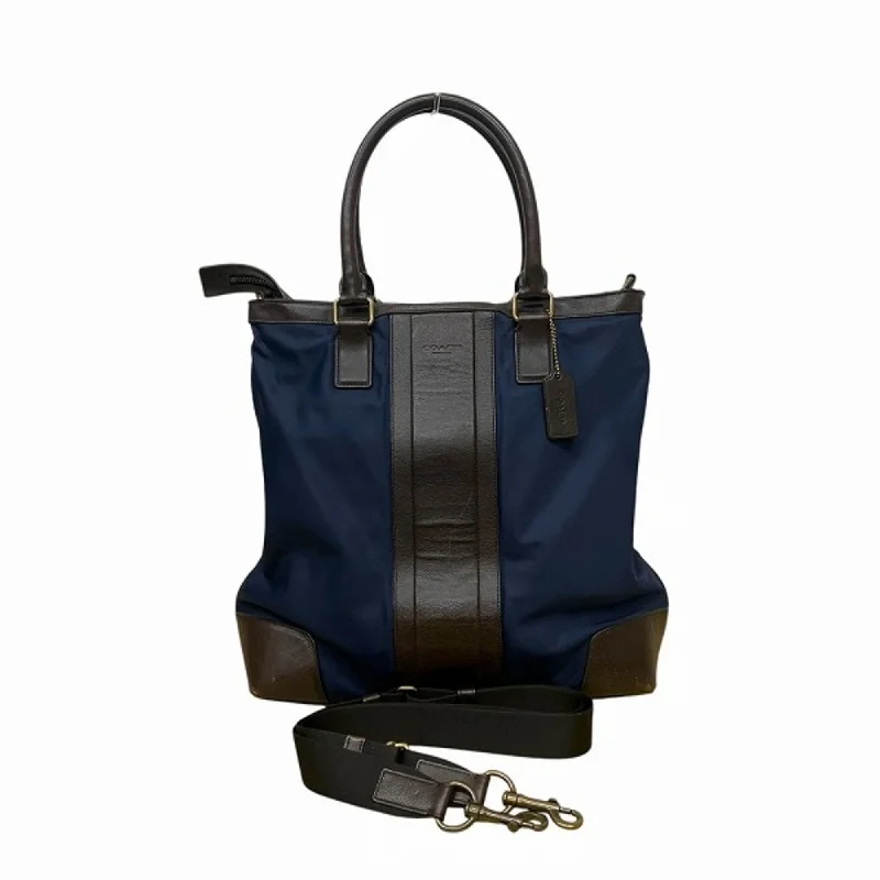 Coach Nylon Leather Tote Bag (Pre-Owned)