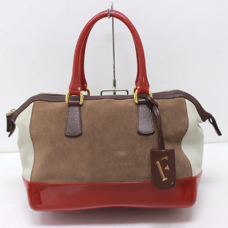 Furla Boston Duffel bag Suede, Rubber Brown