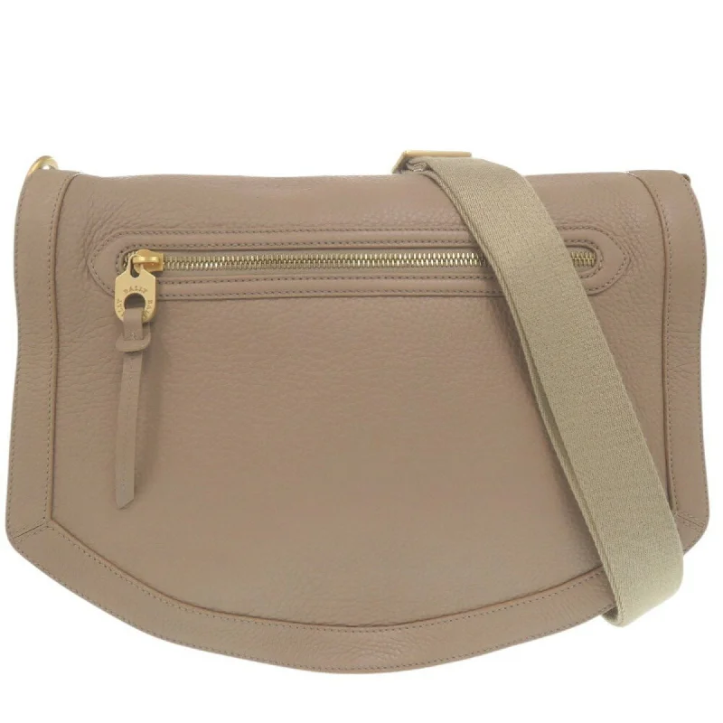 Bally Leather Messenger Bag Shoulder Bag (Pre-Owned)