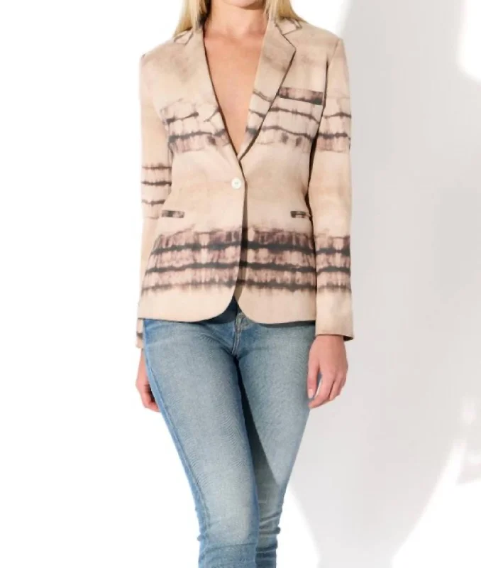 Ombre Ultra Suede Blazer In Camel