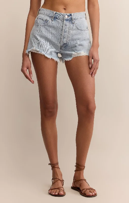 Z Supply Classic Hi-Rise Denim Short - FADED INDIGO