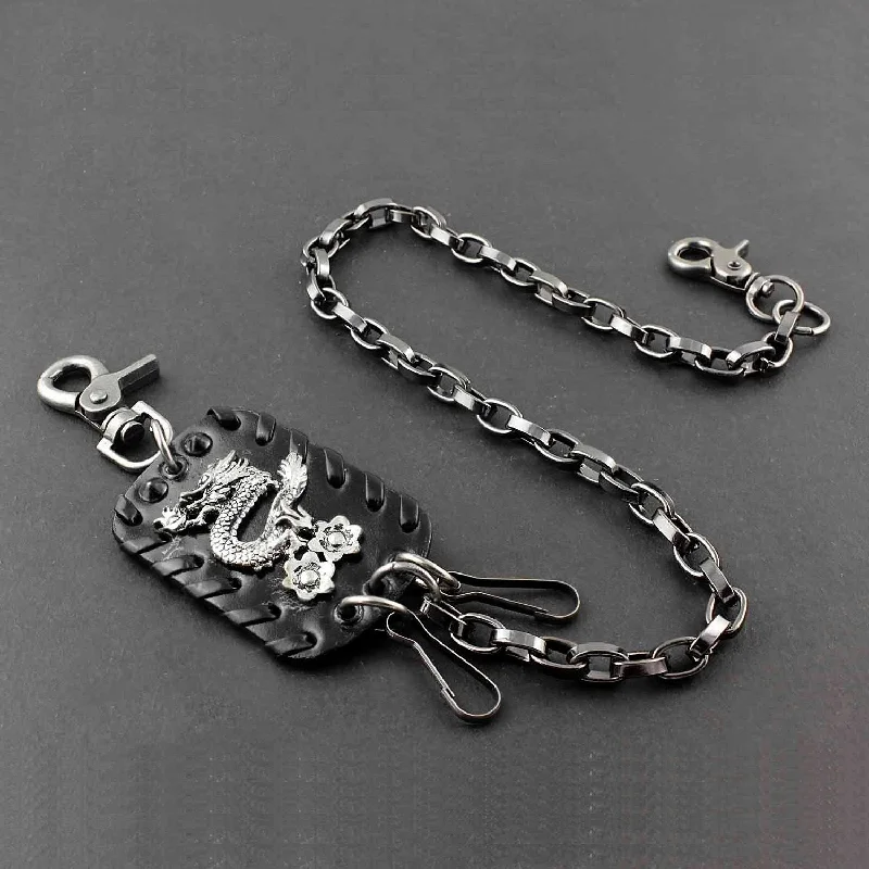 Solid Stainless Steel Chinese Dragon Wallet Chain Cool Punk Rock Biker Trucker Wallet Chain Trucker Wallet Chain for Men Solid Stainless Steel Chinese Dragon Wallet Chain Cool Punk Rock Biker Trucker Wallet Chain Trucker Wallet Chain for Men
