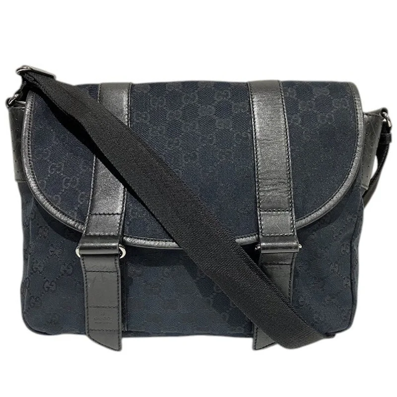 Gucci Canvas Leather Shoulder Bag (Pre-Owned)