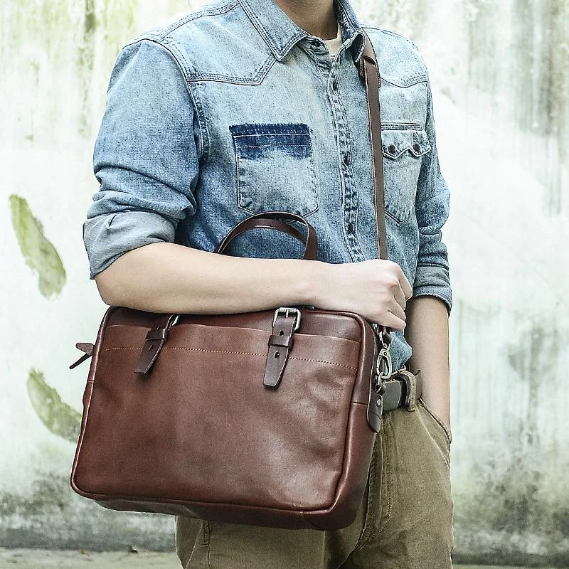 Fashion Leather Mens Cool Black Business Bag 13'' Messenger Bag Briefcase Brown Work Bag Laptop Bag for men Fashion Leather Mens Cool Black Business Bag 13'' Messenger Bag Briefcase Brown Work Bag Laptop Bag for men