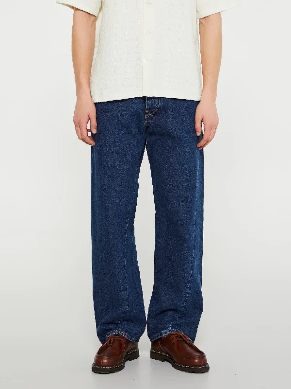 Wide Twist Jeans in Rinse Blue