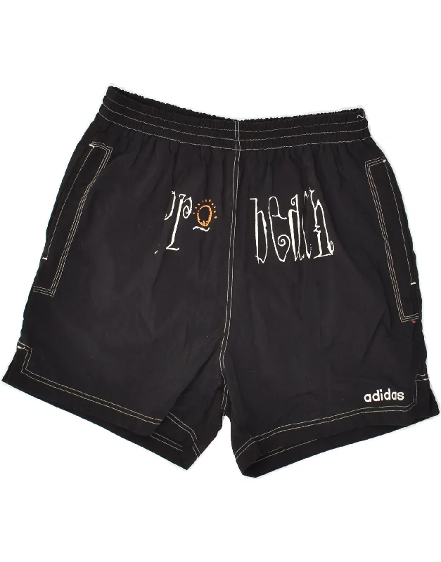 ADIDAS Mens Graphic Sport Shorts Medium Black Polyester