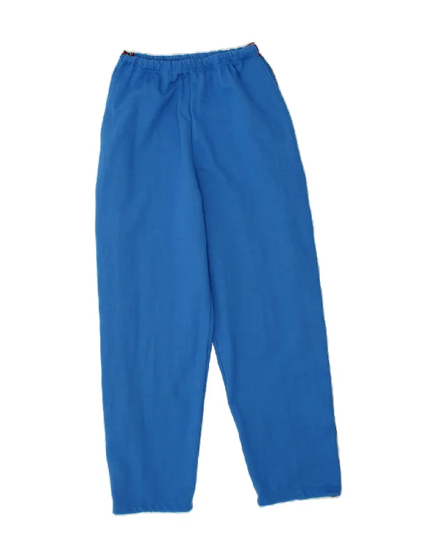 VINTAGE Womens Tracksuit Trousers IT 54 2XL Blue Colourblock