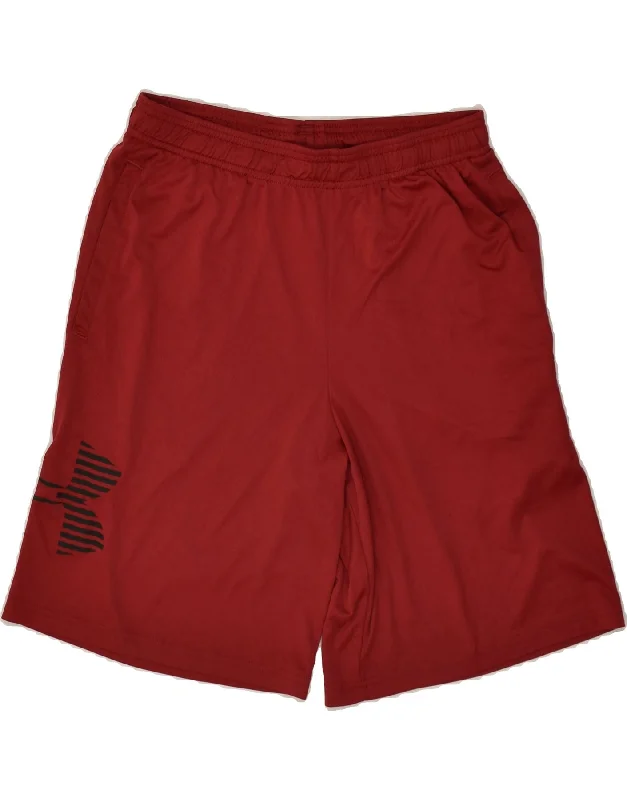 UNDER ARMOUR Mens Graphic Sport Shorts Medium Red