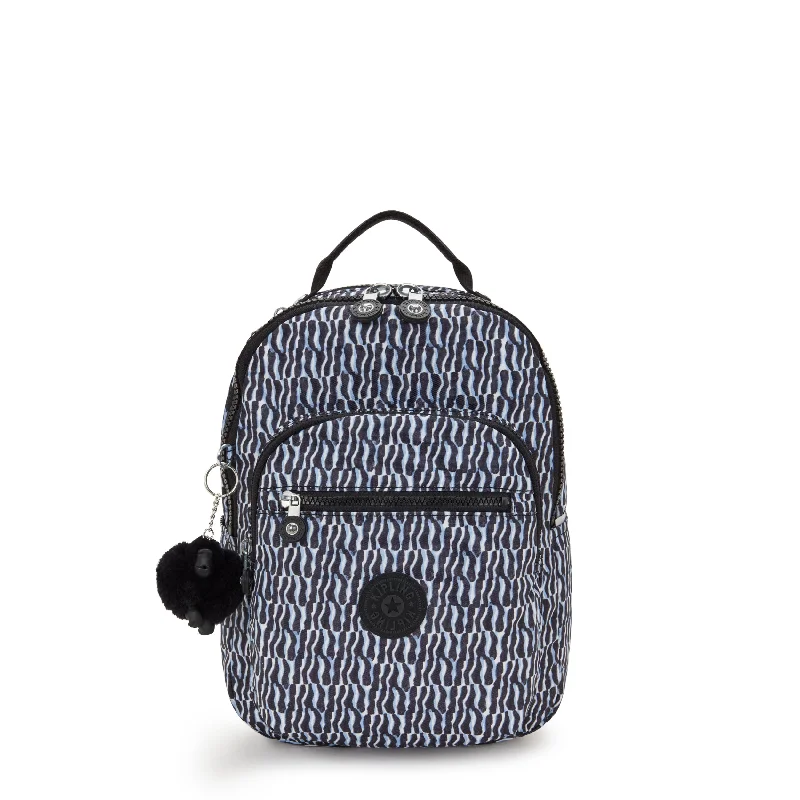 Kipling Seoul Small Printed Tablet Backpack - Holiday Waves