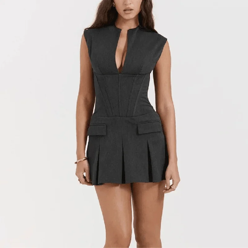 Lucinda Solid Mini Dress