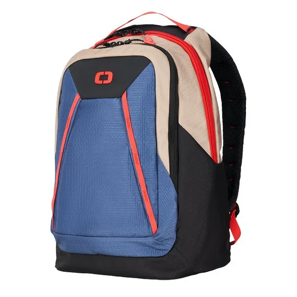 Tan/Blue/Red