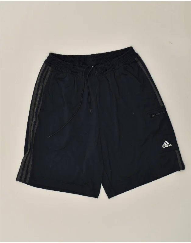 ADIDAS Mens Graphic Sport Shorts Large Navy Blue Polyester
