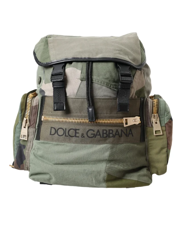 Dolce & Gabbana Military  Patchwork Rucksack Backpack Men's Bag
