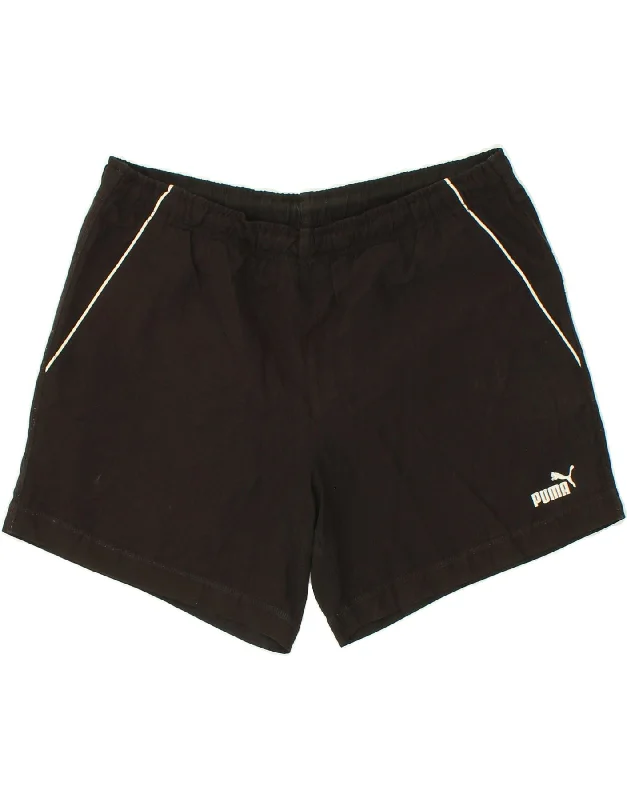 PUMA Mens Sport Shorts Large Black Polyester
