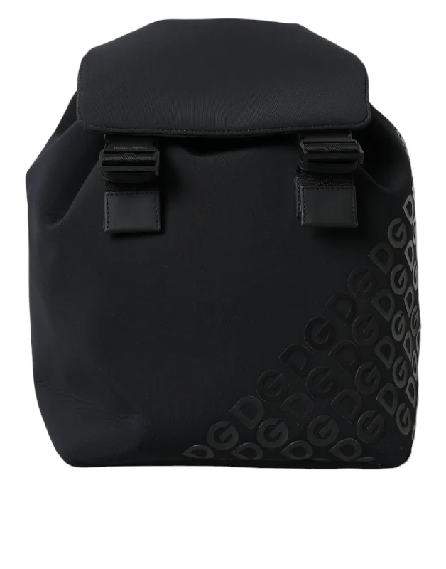Dolce & Gabbana  Neoprene Nylon DG Logo School Backpack Men's Bag (Pre-Owned)
